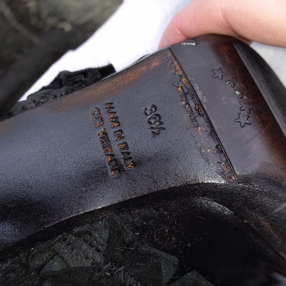 COPY - Tom Ford Yves Saint Laurent rive gauche otk suede patent boots - Picture 6 of 15